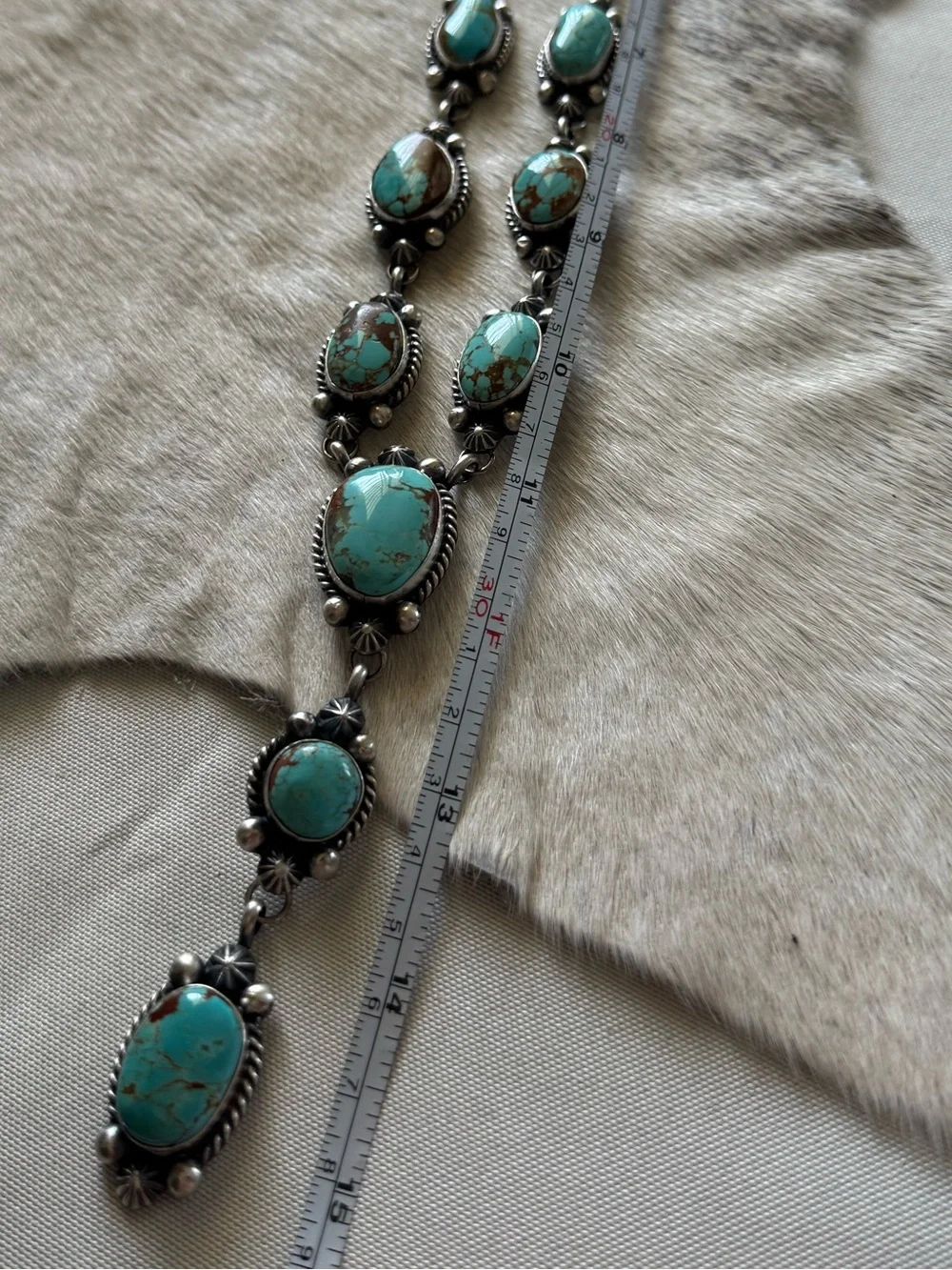 Myron Begay Mine 8 Turquoise Statement Necklace and Earrings Set